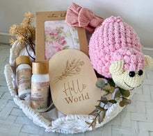 Load image into Gallery viewer, Baby Girl Little Lamb Gift Basket Hamper