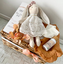 Load image into Gallery viewer, Baby Girl Bunny Gift Basket Baby Shower Hamper Set