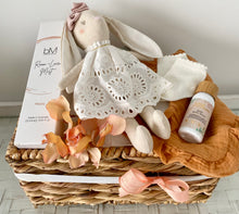 Load image into Gallery viewer, Baby Girl Bunny Gift Basket Baby Shower Hamper Set