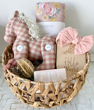 Load image into Gallery viewer, Pretty Baby Girl Gift Basket Pony Baby Shower Hamper Basket Set