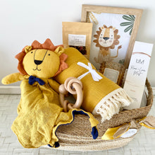 Load image into Gallery viewer, Baby Boy & Mother Baby Shower Hamper Lion Gift Basket