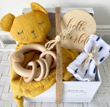 Load image into Gallery viewer, Baby Bear Comforter Baby Shower Boy Gift Hamper Gift Box