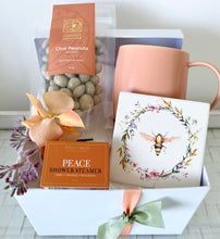 Load image into Gallery viewer, Bee Peaceful Mug & Chocolate Gift Box Set Hamper Birthday, Thank you, Get Well Medium
