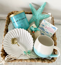 Load image into Gallery viewer, Coastal Home Ocean Flower Gift Basket Hamptons Hamper Large