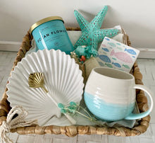 Load image into Gallery viewer, Coastal Home Ocean Flower Gift Basket Hamptons Hamper Large