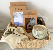 Load image into Gallery viewer, Baby Boy Dinosaur & Mother Baby Shower Hamper Gift Basket Medium