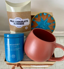 Load image into Gallery viewer, Homebody Mug, Coaster, Candle & Chocolates Unisex Gift Box Hamper Medium