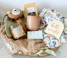 Load image into Gallery viewer, Jungle Baby Boy & Mother Baby Shower Hamper Gift Basket Large