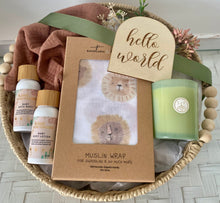 Load image into Gallery viewer, Baby Boy Baby Shower Hamper Cute Lion Gift Basket Medium