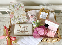 Load image into Gallery viewer, Happy Birthday Pretty Pamper Hamper Basket Large