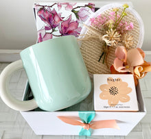 Load image into Gallery viewer, Pretty Pastel Mug Coaster & Soap Set Gift Box Hamper Small