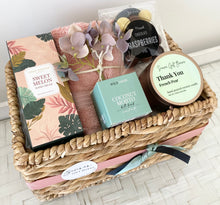 Load image into Gallery viewer, Thank you Candle Set Pamper Hamper Basket Medium