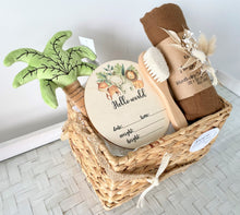 Load image into Gallery viewer, Jungle Baby Shower Newborn Boy Affordable Gift Basket Set Small