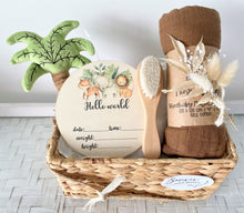 Load image into Gallery viewer, Jungle Baby Shower Newborn Boy Affordable Gift Basket Set Small