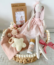 Load image into Gallery viewer, Isn&#39;t She Lovely Bunny Baby Girl Shower Gift Basket Hamper Large
