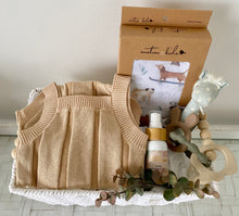 Load image into Gallery viewer, Baby Gender Neutral Baby Shower Hamper Puppy Dog Gift Basket Medium
