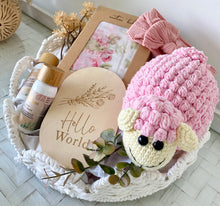 Load image into Gallery viewer, Baby Girl Little Lamb Gift Basket Hamper
