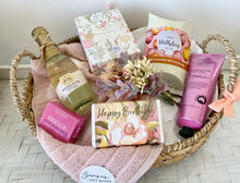 Load image into Gallery viewer, Luxe Happy Birthday Pretty Pamper Hamper Basket Large
