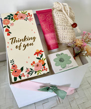 Load image into Gallery viewer, Thinking of You Chocolate &amp; Pamper Gift Box Hamper Medium
