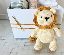 Load image into Gallery viewer, Baby Boy Lion &amp; Mumma Gift Baby Shower Basket Hamper Set Large
