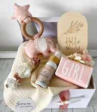 Load image into Gallery viewer, Baby Girl Cute Gift Box Baby Shower Hamper Set

