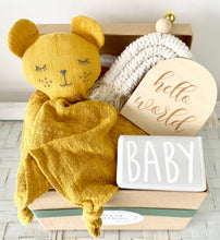 Load image into Gallery viewer, Baby Bear Comforter Baby Shower Hamper Gift Box Unisex Medium
