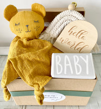 Load image into Gallery viewer, Baby Bear Comforter Baby Shower Hamper Gift Box Unisex Medium
