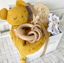 Load image into Gallery viewer, Baby Bear Comforter Baby Shower Boy Gift Hamper Gift Box
