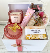 Load image into Gallery viewer, Pretty Female Pamper Hamper Gift Box Large Sympathy, Birthday, Get Well
