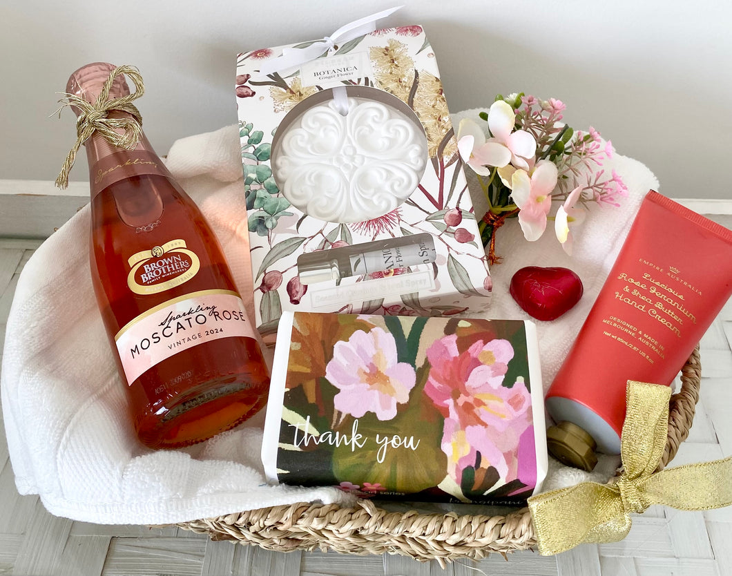 Mothers Day Celebration Thank You Pamper Hamper Basket Gift Medium