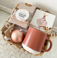 Load image into Gallery viewer, Affordable Christmas Mug &amp; Fudge Gift Set Basket Hamper Medium

