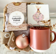 Load image into Gallery viewer, Affordable Christmas Mug &amp; Fudge Gift Set Basket Hamper Medium
