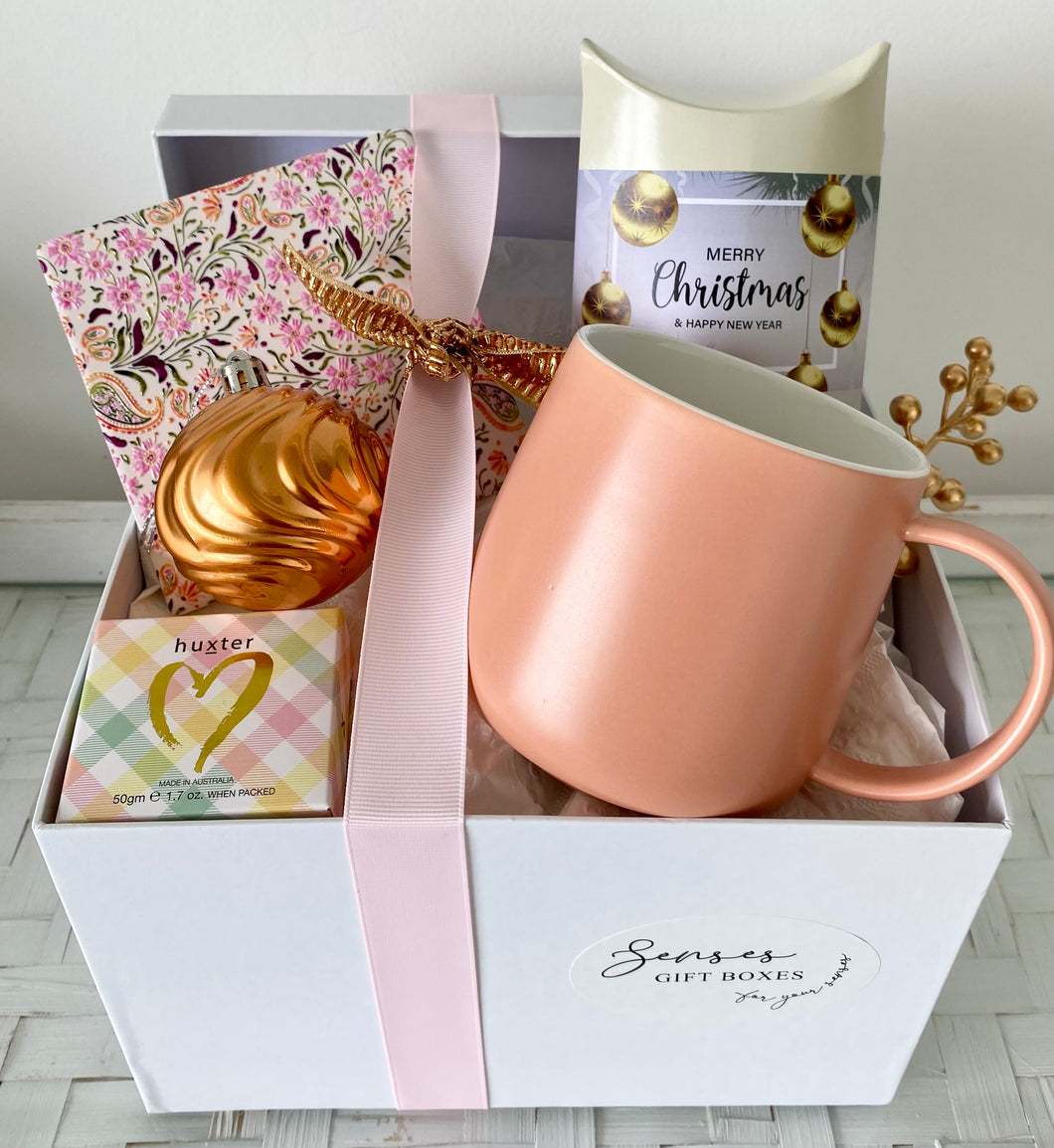 Christmas Mug, Biscuits & Coaster Gift Box Hamper Large
