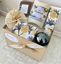 Load image into Gallery viewer, Coastal Palms Christmas Gift Box Pamper Hamper Large
