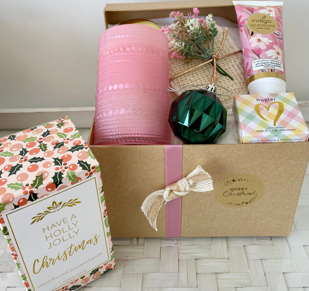 Have a Holly Jolly Christmas Gift Box Pamper Hamper Large