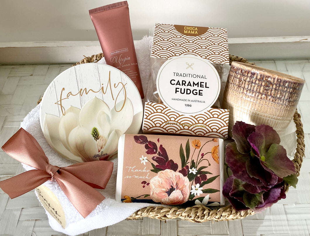 Family Thanks So Much Mothers Day Pamper Hamper Basket Gift Small