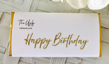 Load image into Gallery viewer, Add On Chocolate &quot;Happy Birthday&quot; or &quot;Thank you&quot; Chocolate Bar
