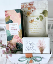 Load image into Gallery viewer, Happy Birthday Floral Pamper Hamper Gift Box Medium

