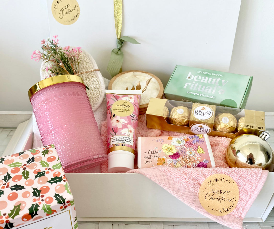Have A Holly Jolly Christmas Gift Box Pamper Hamper Large