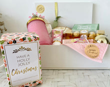 Load image into Gallery viewer, Have A Holly Jolly Christmas Gift Box Pamper Hamper Large
