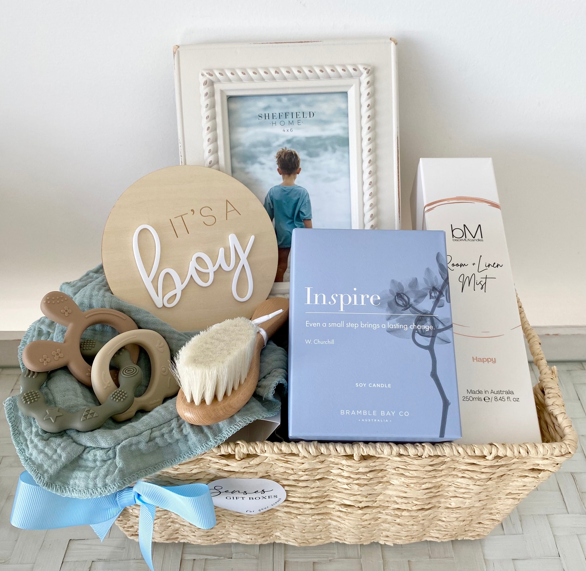 Its A Boy Mother Baby Shower Hamper Gift Basket – Senses Gift Boxes