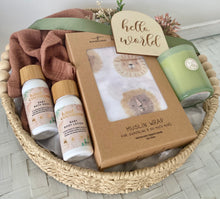 Load image into Gallery viewer, Baby Boy Baby Shower Hamper Cute Lion Gift Basket Medium
