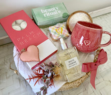 Load image into Gallery viewer, Love You Mug &amp; Coaster Pamper Hamper Gift Hamper Basket Large
