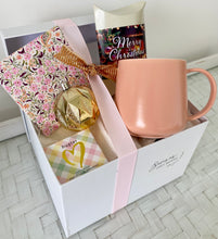 Load image into Gallery viewer, Christmas Mug, Chocolate Almonds &amp; Coaster Gift Box Hamper Large
