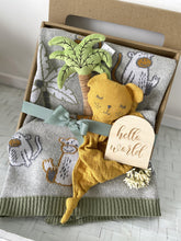 Load image into Gallery viewer, Baby Boy Cheeky Monkey &amp; Bear Set Baby Shower Hamper Gift Box
