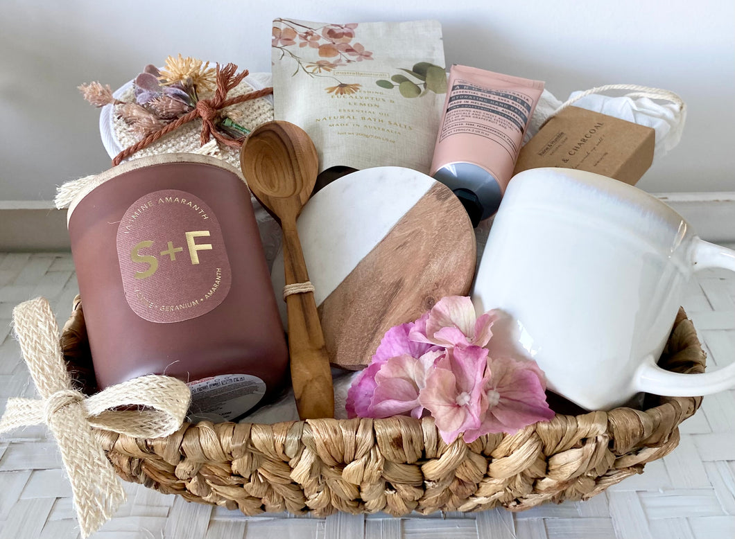 Pretty Natural Set Hamper Gift Basket Large