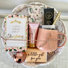 Load image into Gallery viewer, Peachy Jolly Christmas Basket Pamper Hamper Large
