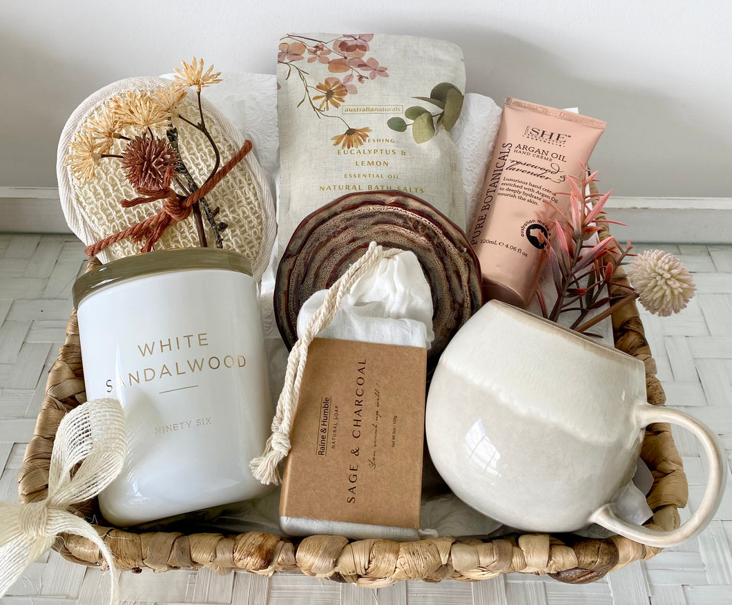 Pretty Natural Set Hamper Gift Basket Large