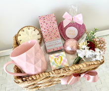 Load image into Gallery viewer, Valentine Pretty Heart Pamper Hamper Gift Basket Large
