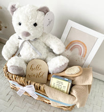 Load image into Gallery viewer, Sheridan Baby Teddy Baby Shower Hamper Gift Basket
